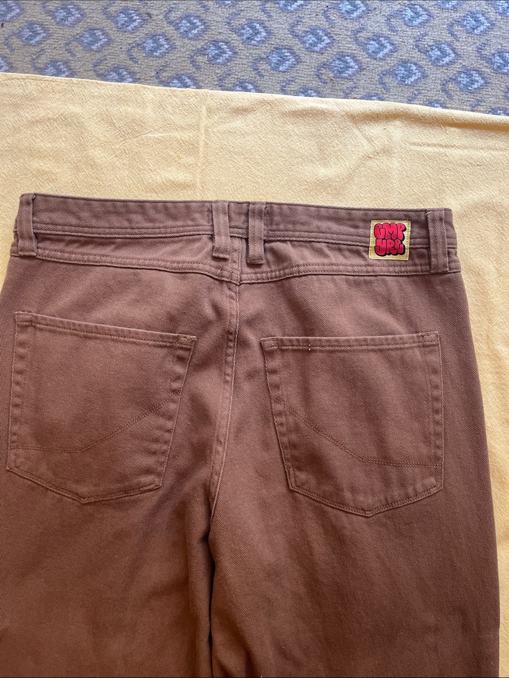 Empyre Brown Skater Pants with Red Logo Tag - Picture 7 of 8